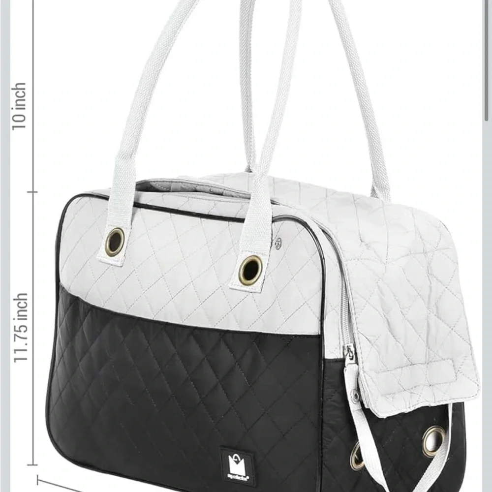 Stylish Black and Gray Cat Carrier